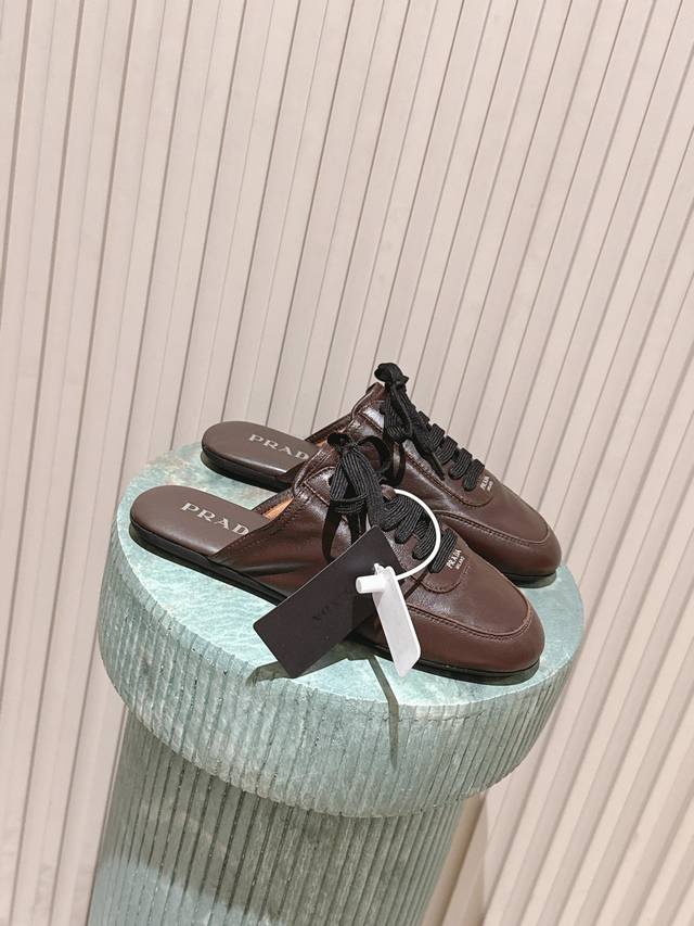 Top Version: Prada Mary Jane Slip-On Shoes, 26Ssfw - New Style Lace-up Mary Jane