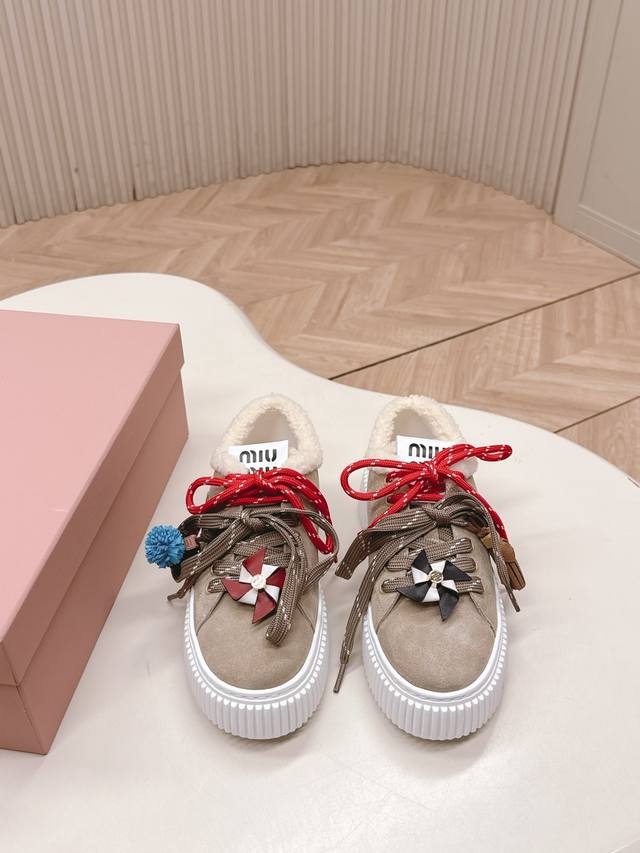 New Color! Top-Tier Version Airplane Box Set with Leather and Fur Lining Miumiu