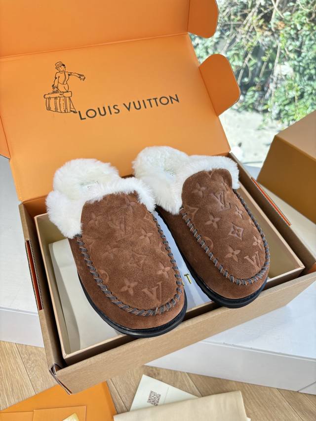 G000 Top-tier Louis Vuitton Archlight series Mary Jane fur-lined shoes/cotton sh
