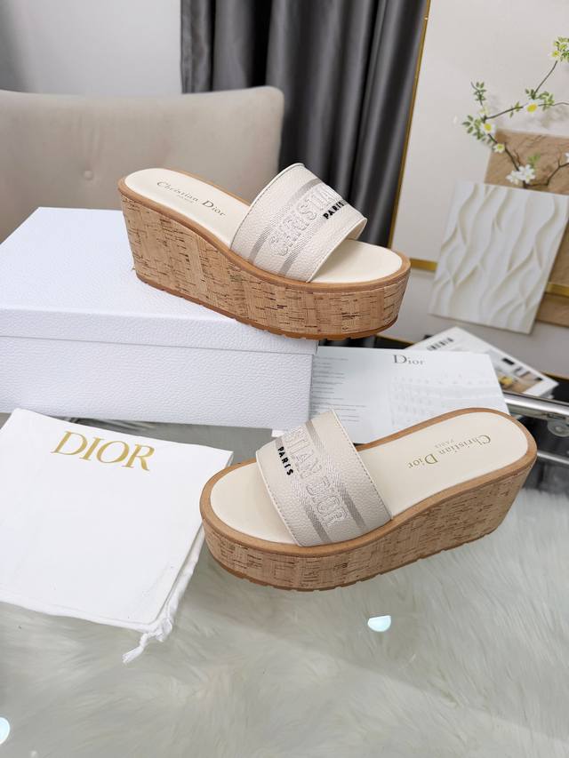 Dior Dway Platform Wedge Sandals. These platform sandals are stylish, casual, an