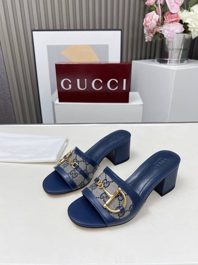 2618һ9 GUCCI's latest hot-selling mid-heel sandals Made from the original mold o