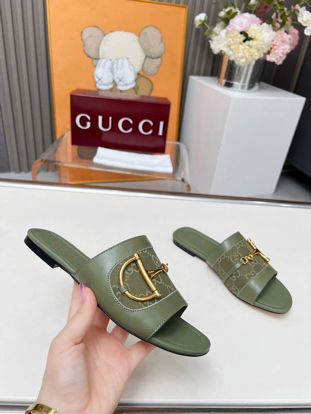 5169һ106 GUCCI's latest hot-selling flat sandals Made with original molds from b