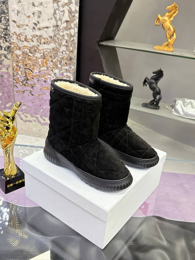 Factory Price: Dior Fall/Winter Snow Boots (Match-Slippers) These Dior ankle bo