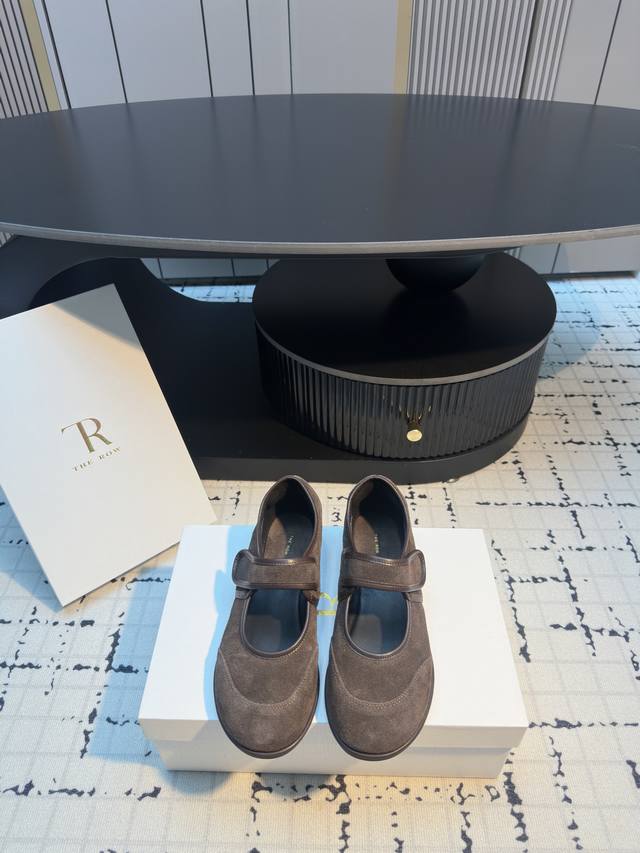 The Row 25Ss New Minimalist Round Toe Velcro Mary Jane Shoes The Row's new seaso