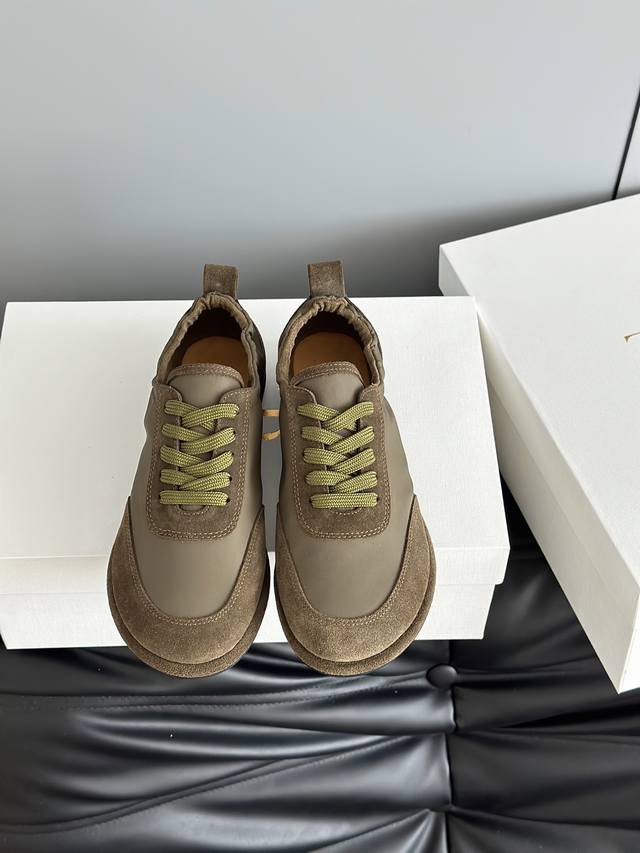 The Row*26 Latest Minimalist Color-Blocked Lace-Up Casual Shoes A super popular