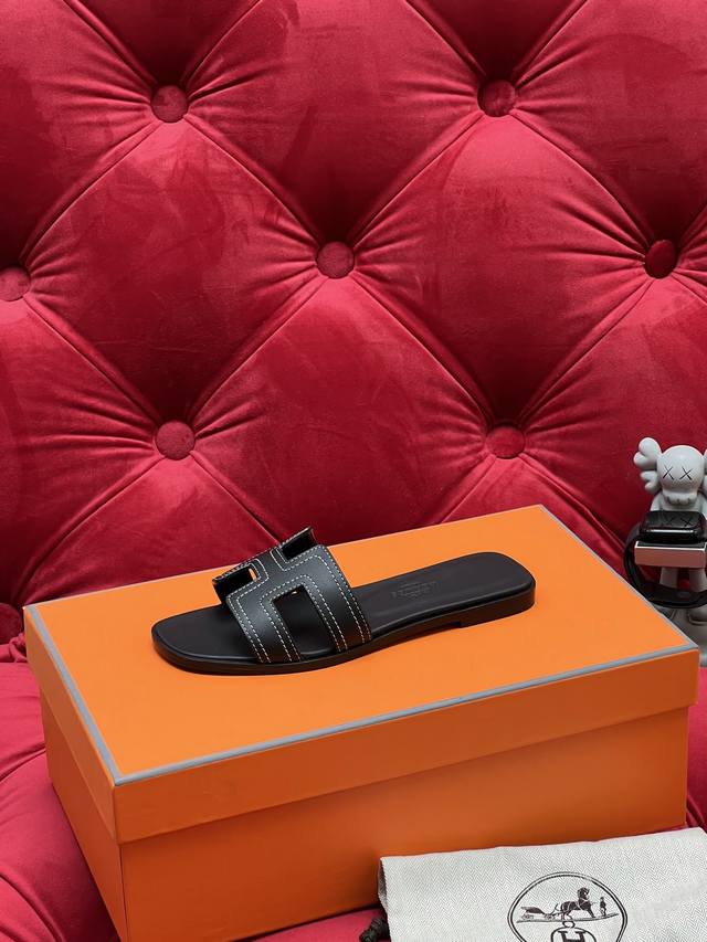 Exclusive Real Shot Top-Tier Version 25Ss Hermes Oran Sandals, Super Comfortable