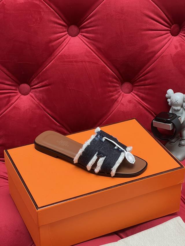 Exclusive Real Shot Top-Tier Version 24Ss Hermes Oran Sandals, Super Comfortable