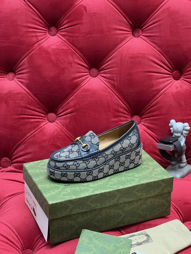 Exclusive Real Shot Top Version Gucci 25Ss Autumn/Winter New Thick-Soled Platfor