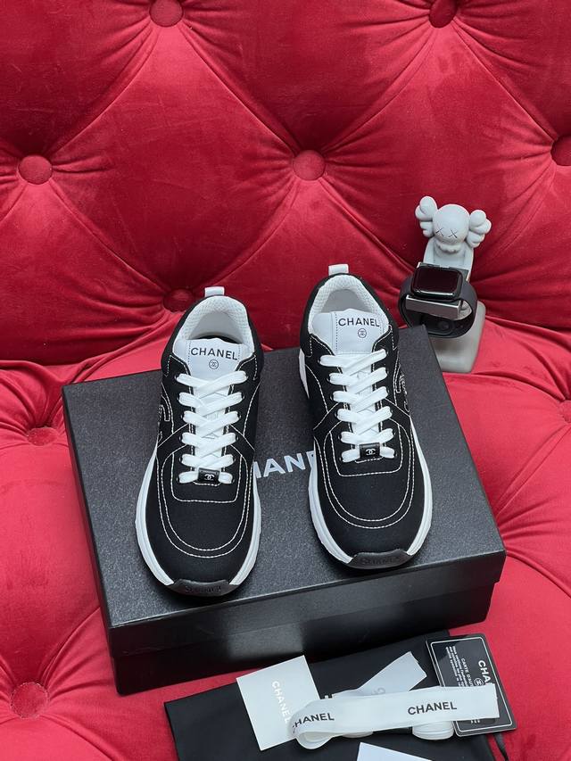 Exclusive Real Shot Top Version Chanel 25Ss Latest Panda Colorway White Sneakers