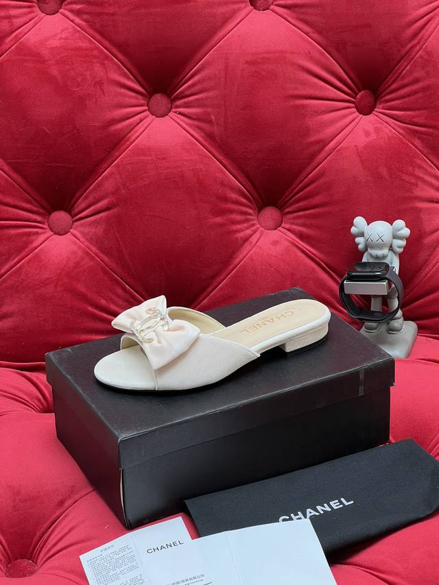 Exclusive Real Shots of High-Quality New Chanel 25Ss Bow-Tie Slippers Series ~ T
