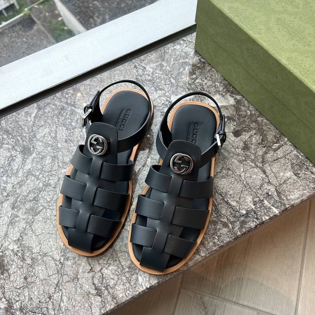 Gucci - High-end quality original single sandals - Upper: Nappa calfskin, brand