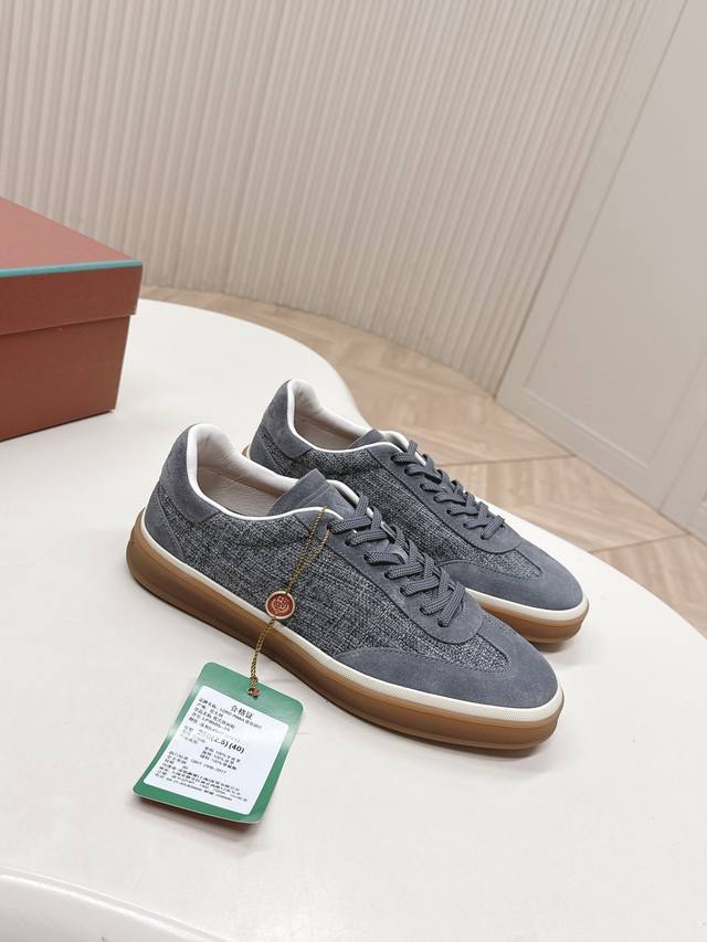 Top-tier Loropiana Weekendwalk casual shoes, featuring suede upper, nubuck leat