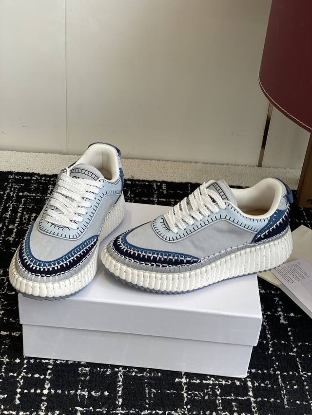 Retail Item Chloe 25Ss Spring/Summer New Thick-Soled White Sneakers Casual Shoes