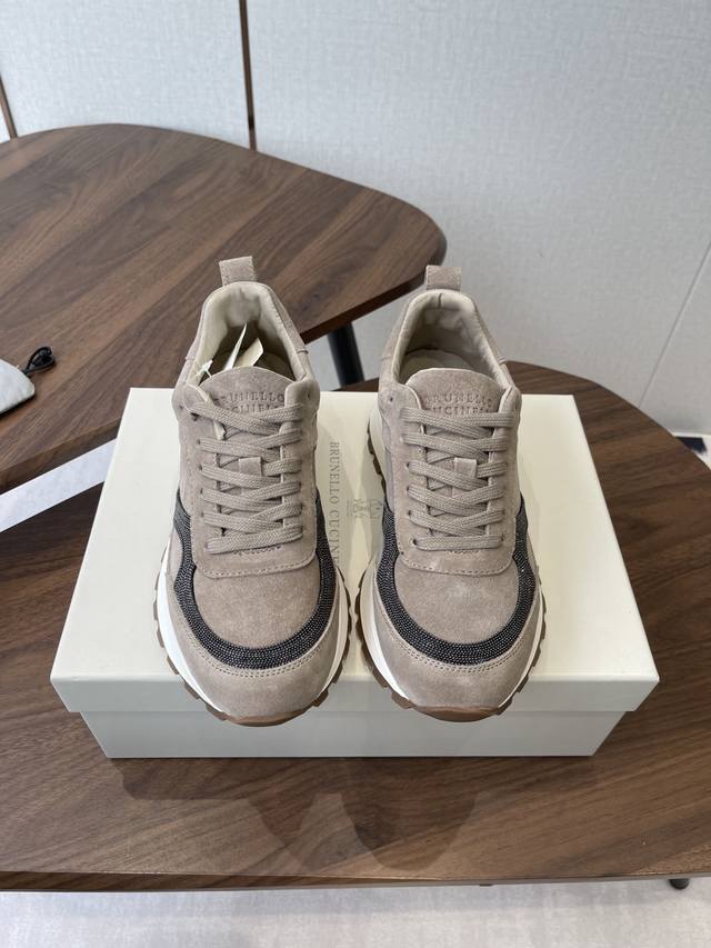 Brunello Cucinelli 25Ss Latest Bc Lace-up Casual Shoes Upper: Imported suede, im
