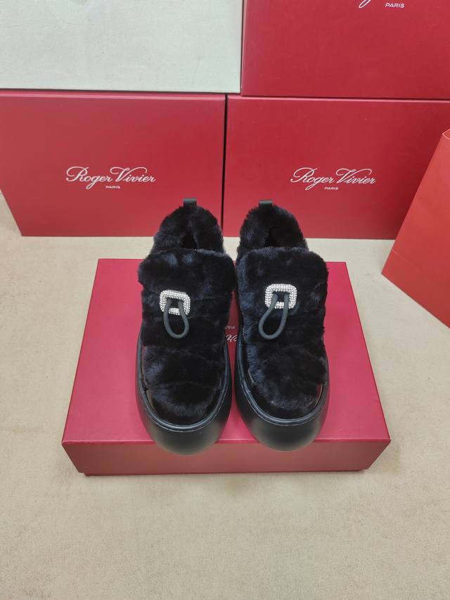 New Arrival at the Boutique: Rhinestone Buckle White Sneakers with Furry Fit Up