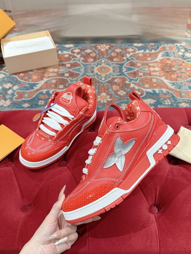 Lv Skate Series Latest Colorway Tariner Sneakers, Clover Skate Shoes, Couple Ret