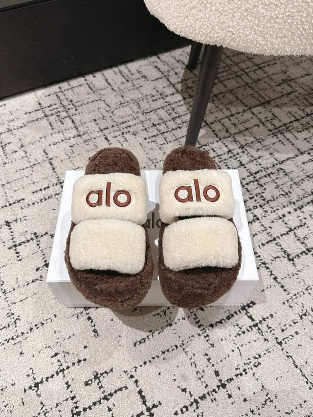 Alo Niche Trendy Brand 25 Autumn/Winter Flat Wool Slippers New Arrival Super com