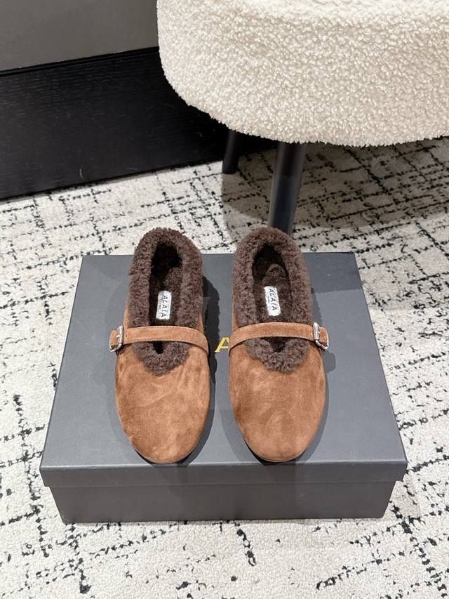 Alaia 2025 Autumn/Winter New Lambswool Shoes Mary Jane shoes in wool are here! T