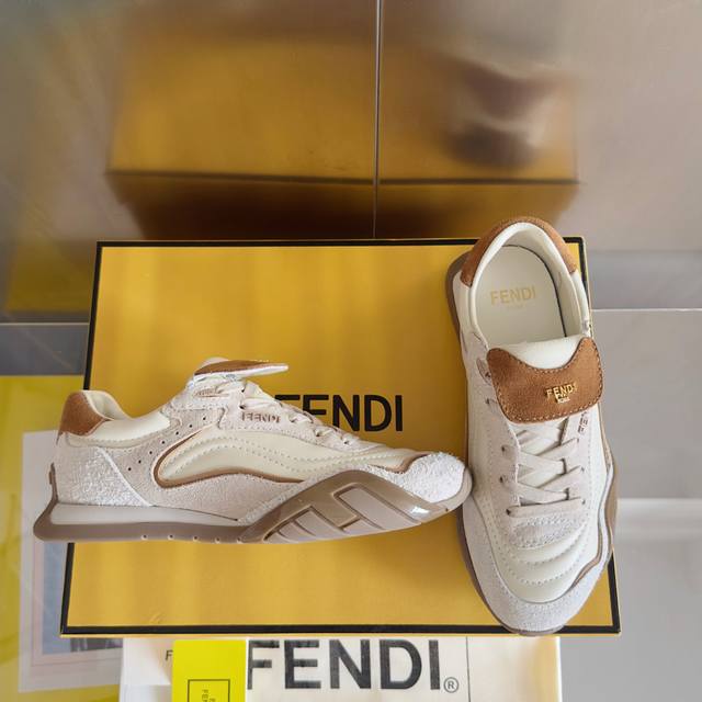 Top Version: Women's 430 Men's Fendi Wave Pulse Series Inkjet Flip-Top Pony Hair