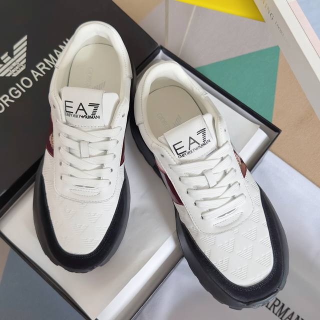 Top-tier version: Men's Emporio Armani platform casual sneakers. These Emporio A