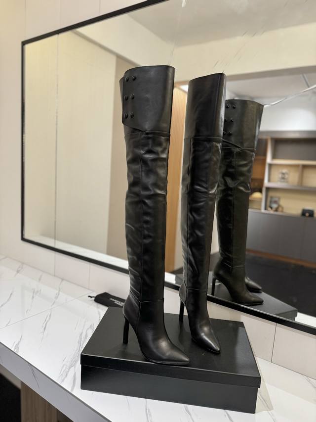 Factory Price: Saint Laurent YSL Custom-made "King of the Hill" Boots! Classic