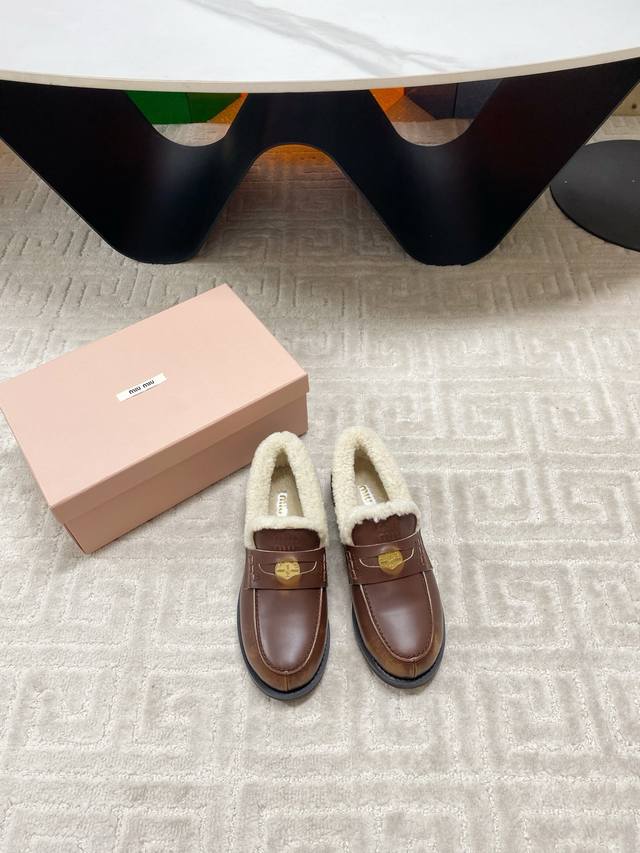 Factory Direct Miu Miu F049 2025 Autumn/Winter New Lucky Coin Series Driving Sh