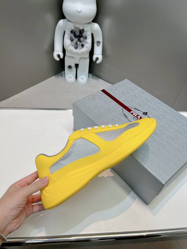 Factory direct price Prada Bike fabric sneakers The redesigned America'Scup sne