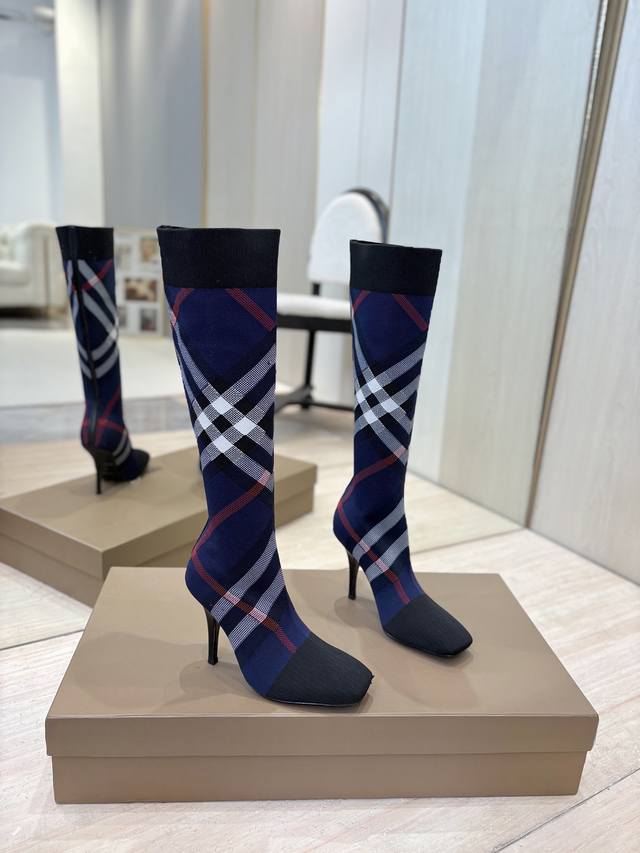 Factory Price p Burberry Exclusive Launch of Square-Toe Stiletto Heel Checkered