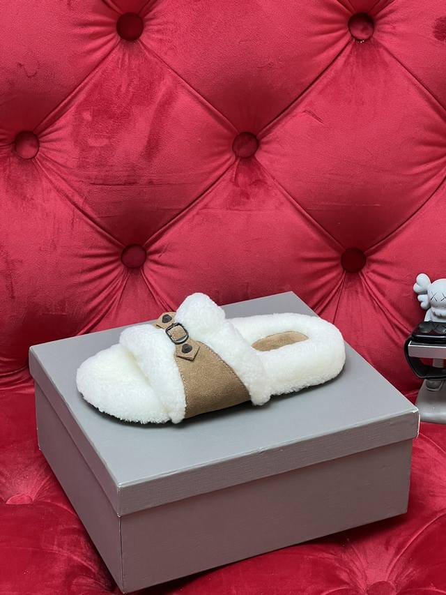Exclusive Real Shot Top-Tier Balenciaga 26Ssfw Autumn/Winter New Wool Slippers C