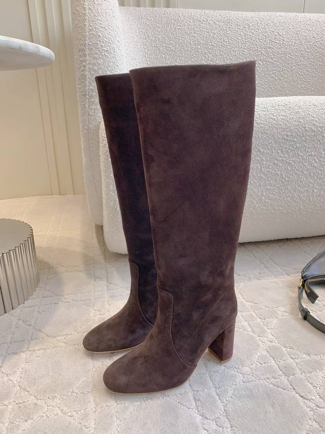 Factory Price p Gianvito Ross* New Retro Suede High-Heeled Boots, Super Comfort