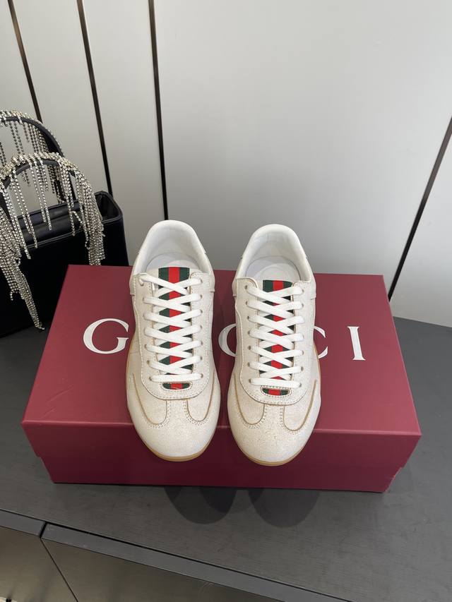 Gucci Shift Series Couple Retro German Training Shoes Casual Sports Shoes The ne
