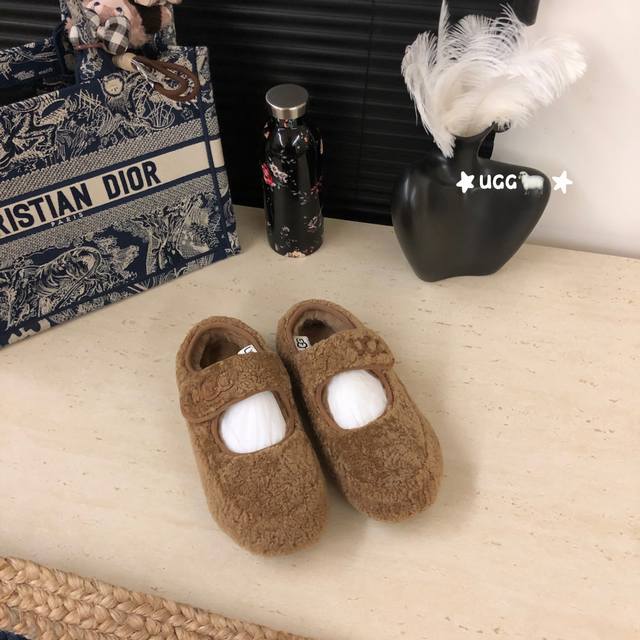 Ugg Teddy Bear Mary Jane Rounder than the regular plain ones, adding an extra to