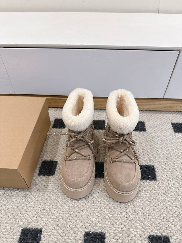 Ugg 25Wf New Lace-up Thick-soled Snow Boots These snow boots break the stereotyp