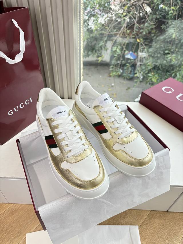 Men's 10G379 What you see is what you get. Gucci's latest retro Cortez sneakers,