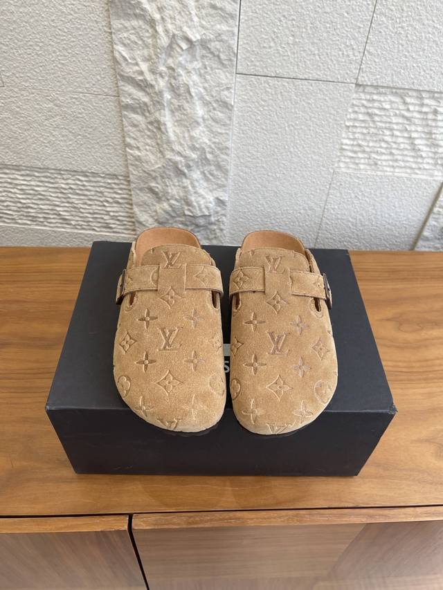 Top Version: Birkenstock x Louis Vuitton Unisex Soft-Soled Closed-Toe Slippers T