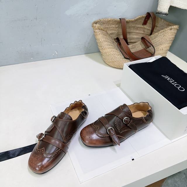 High-quality factory release! Cotemp Spring/Summer New Retro Brogue Buckle Perf