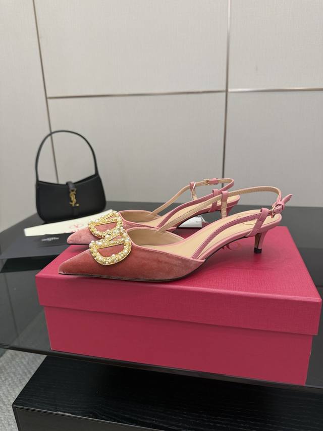 Valentino Velvet Bohemian Style Sandals with High Heels. The exquisite texture i