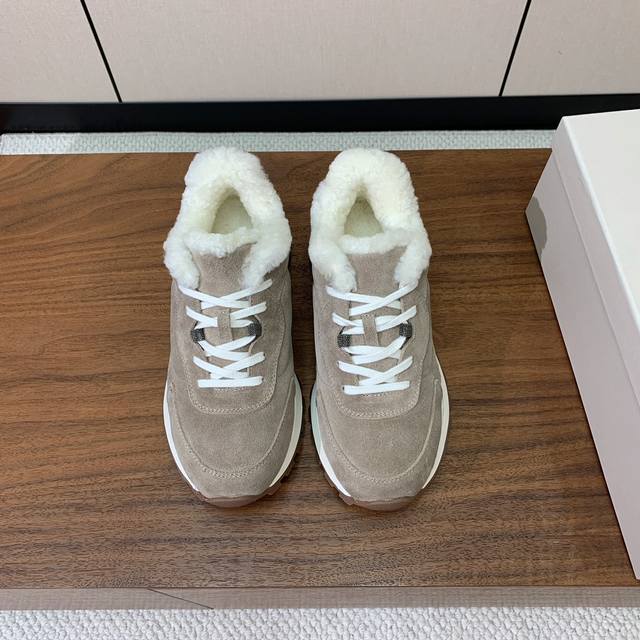 Brunell* Cucinell* Casual Sneakers with Wool Lining. The upper is made of import