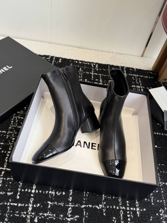 Retail-grade Chanel 25Ss Autumn/Winter New Square Toe Elastic Zipper Boots These