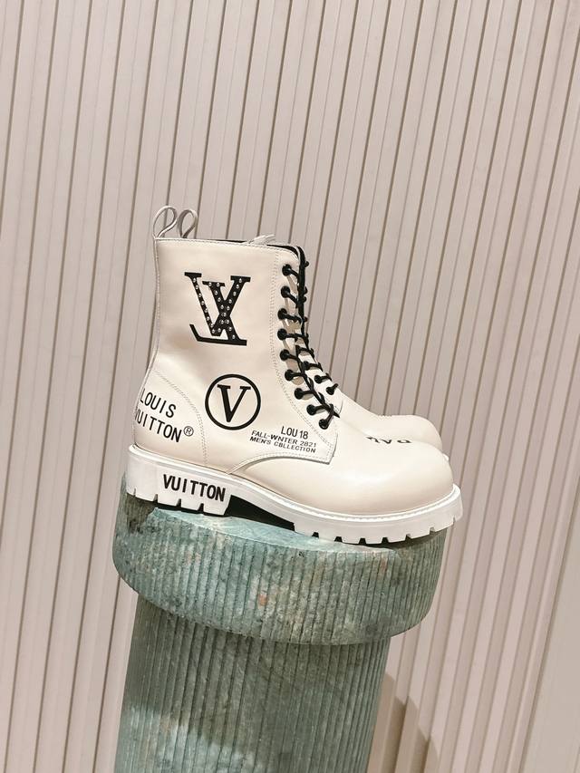 Top-tier version: LV Louis Vuitton 25Ss New Autumn/Winter Thick-soled Martin Boo