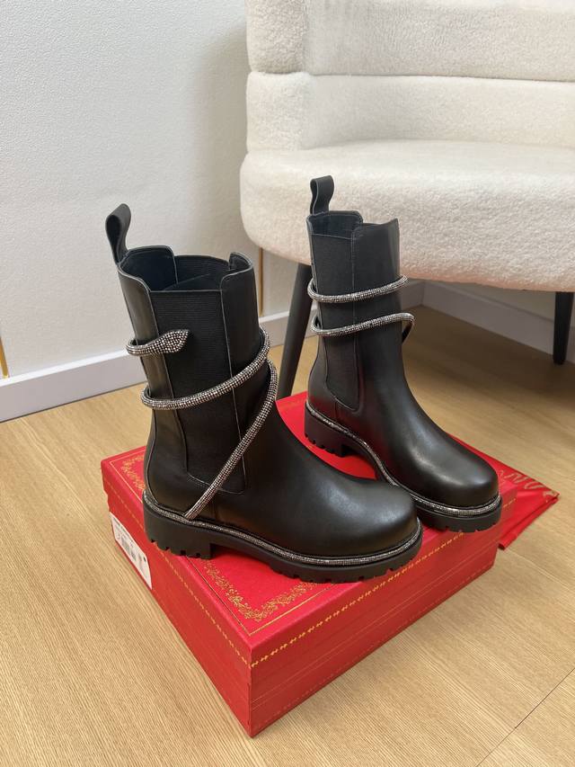 Rene Caovilla 2025 Rc 2025 Early Spring New Arrival Classic Snake-Wrapped Ankle