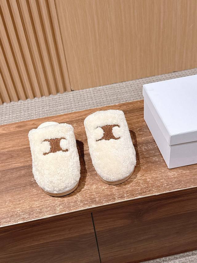 Celine New Slip-on Wool Birkenstock Slip-on Sandals This season's Celine collect