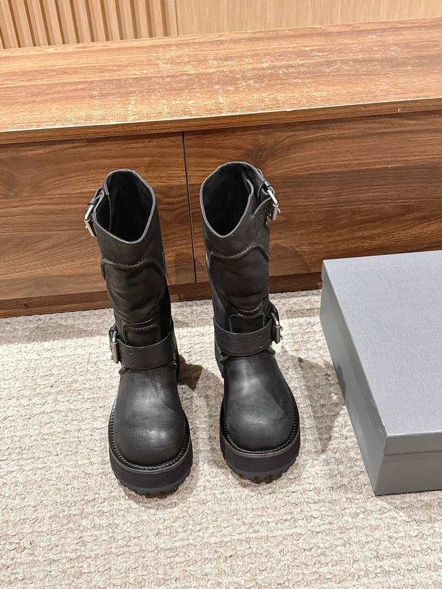 Upgraded Version# Balenciaga Cool Girl Must-Have Series Dark Style Venom Boots A