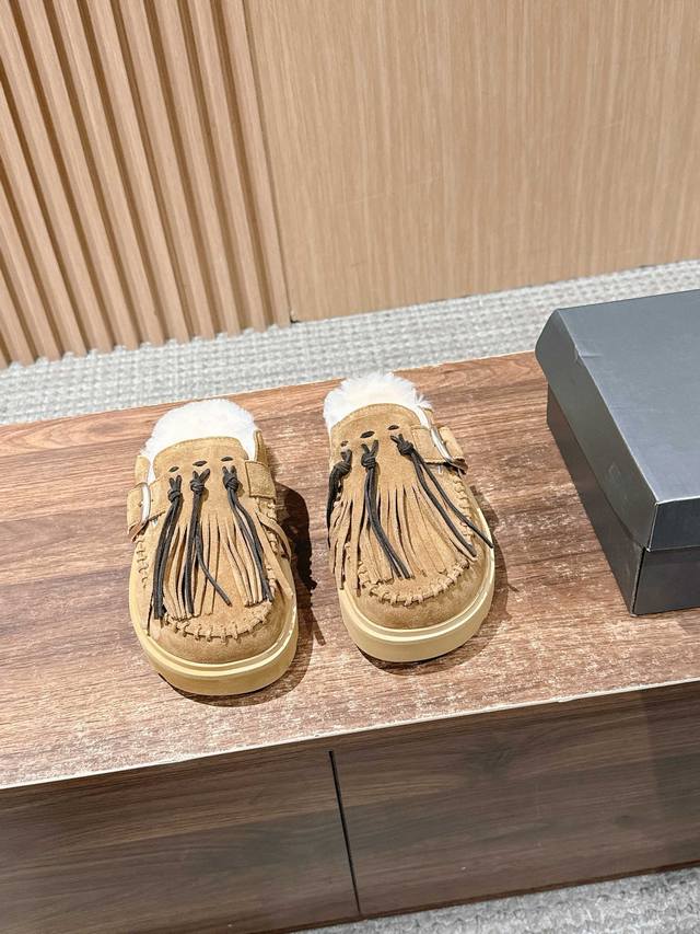 Ugg New Tassel Wool Half-Slip-On Thick-Soled Snow Boots - Spoiler Alert! I can't