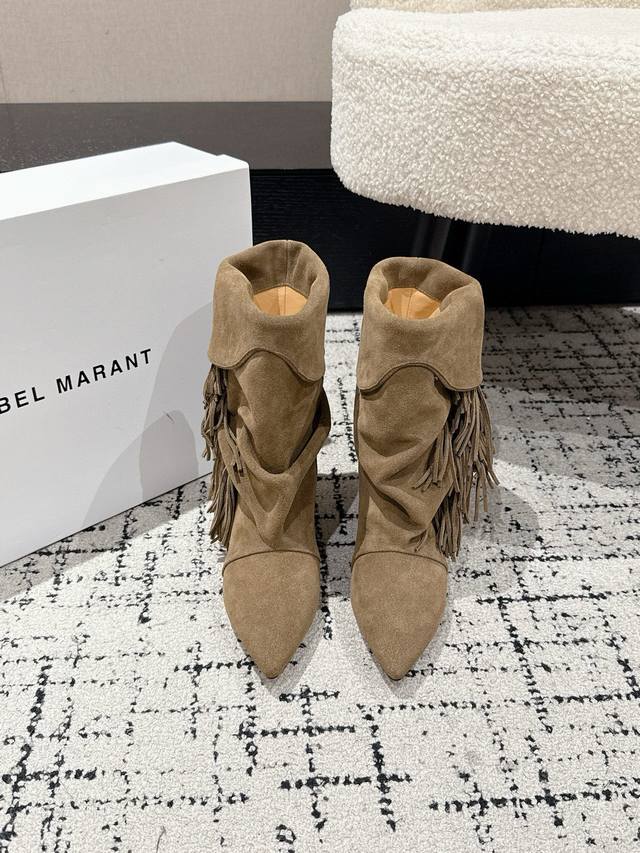 Top-tier version Isabel Marant 25 Aw Fall/Winter Classic Retro Ankle Boots Weste