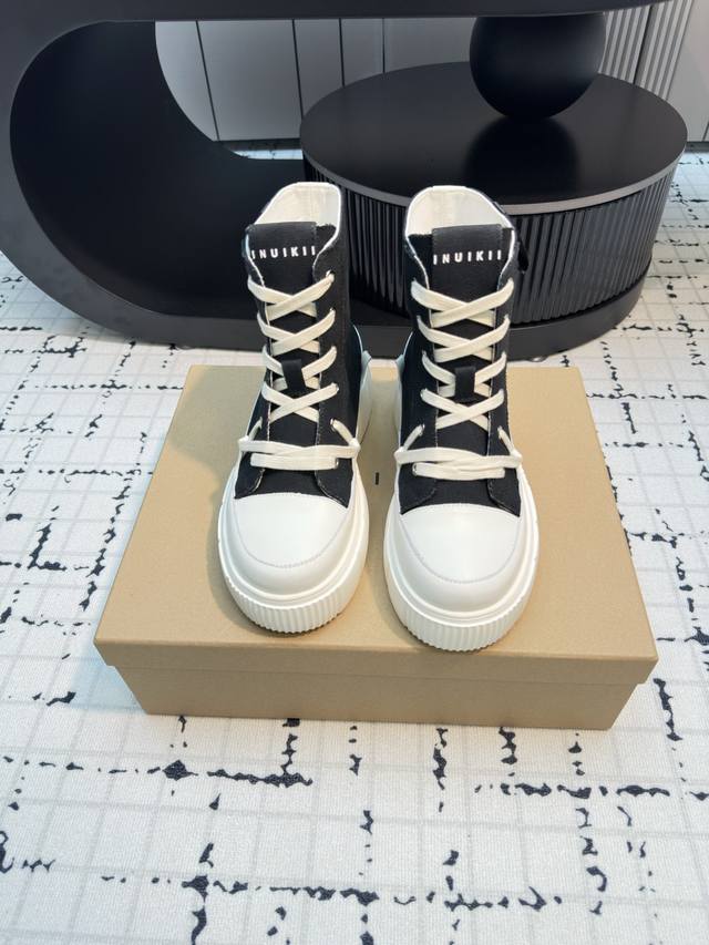 Inuikii's new high-top biscuit shoes! Primarily stylish, featuring a signature d