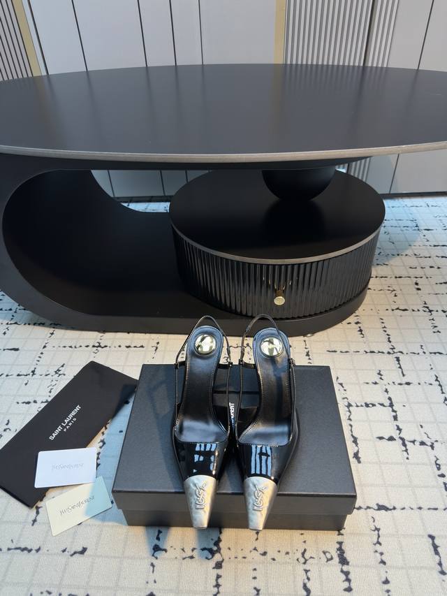 Saint Laurent 2025 Spring/Summer New YSL Little Gold Toe High Heels Extremely st