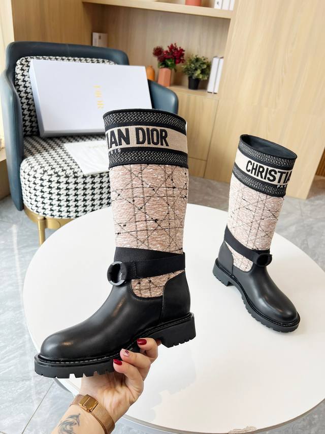 Ss Highest version Dior autumn/winter retro work boots, slip-on style. The upper