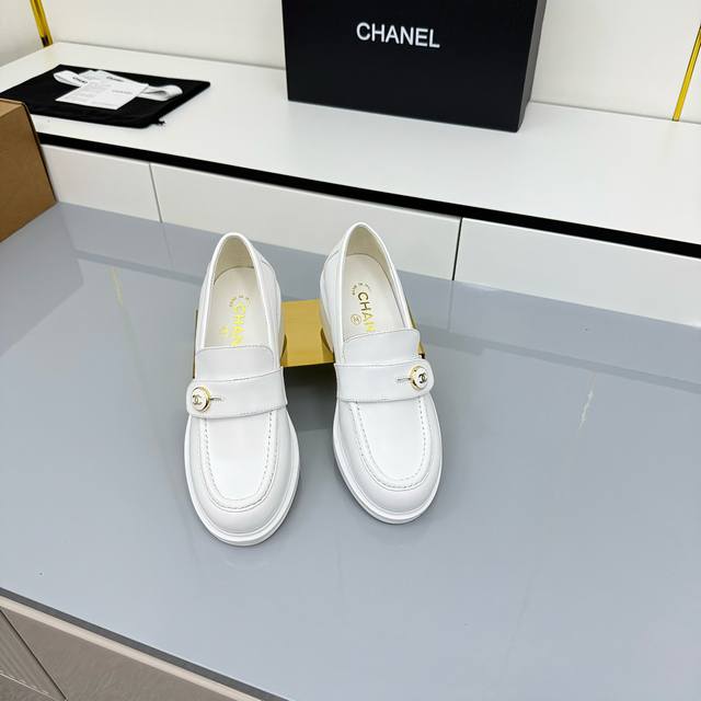 Chanel's hottest item! Authentic boutique version! Platform chunky heel loafers.