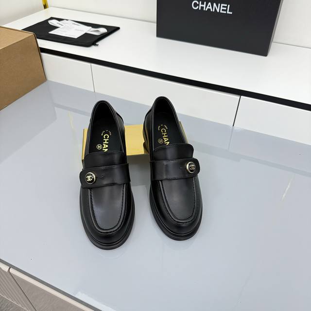 Chanel's hottest item! Authentic boutique version! Platform chunky heel loafers.